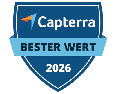 Capterra-Bewertungsbadge