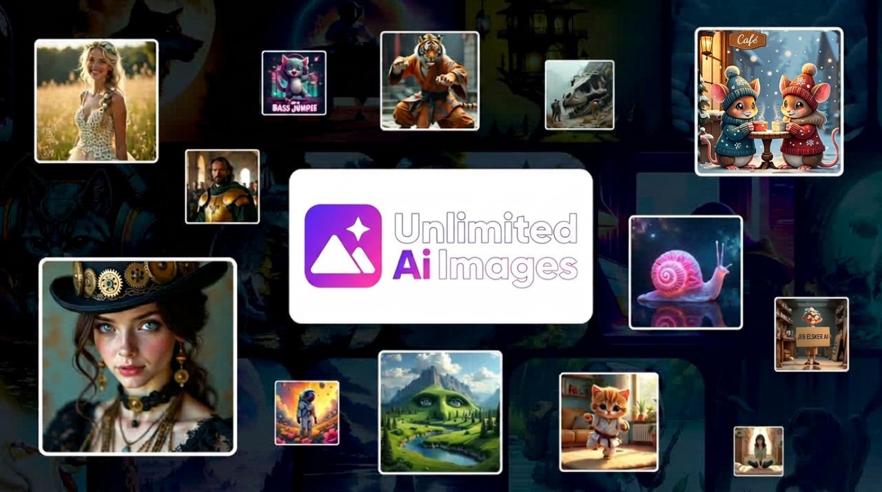 Eksempler på billeder og grafik skabt med Unlimited AI Images