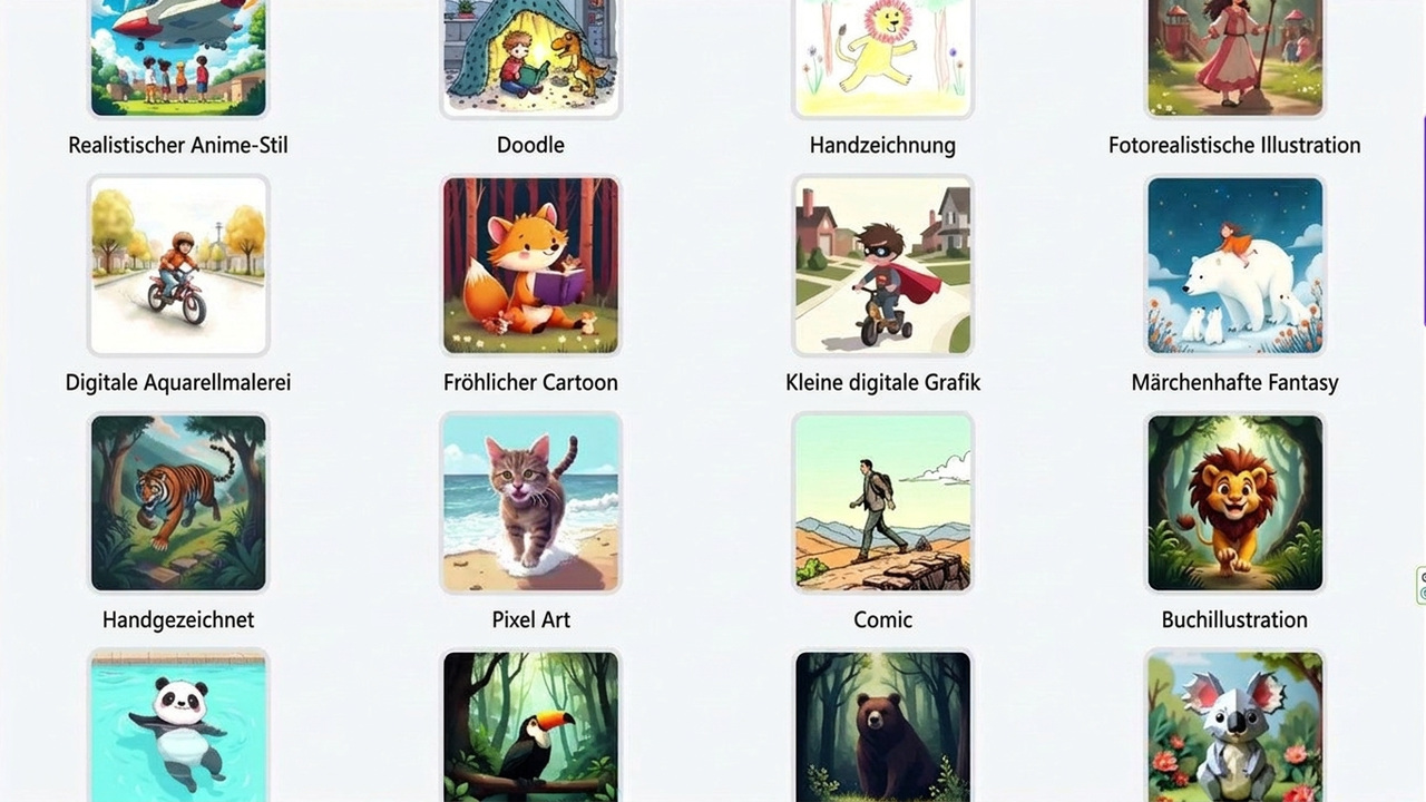 Präsentation der Funktionen von Unlimited AI Images